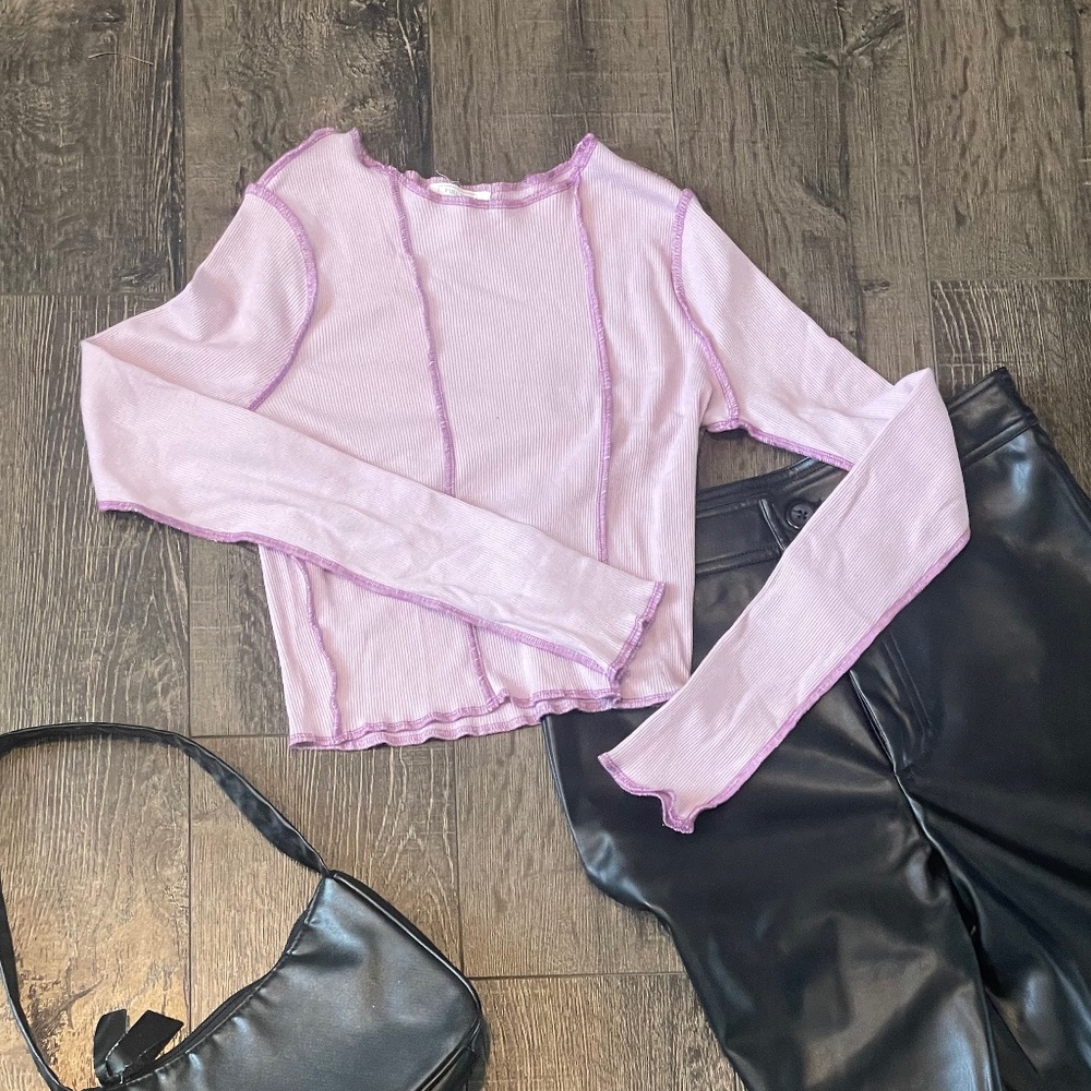 Lavender long sleeve top